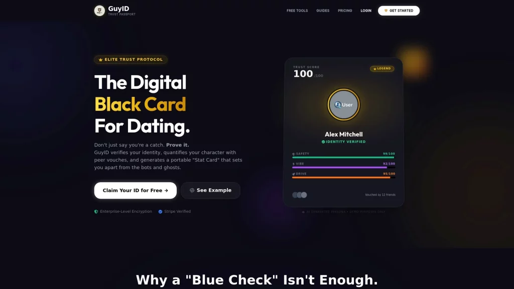 GuyID dating safety and identity verification platform