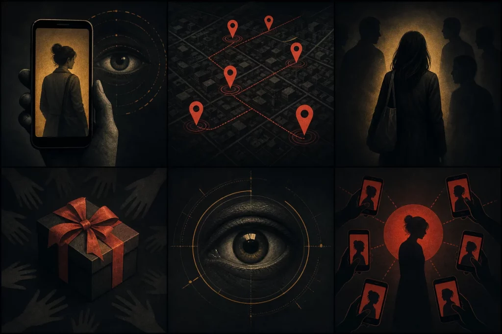 Stalking is best defined as — six forms of modern stalking displayed as threat categories showing physical following digital surveillance social media monitoring location tracking proxy stalking and technology-facilitated harassment