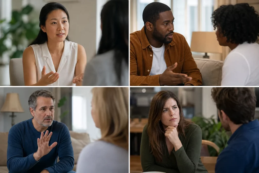 Deflection in relationships — four addressing strategies showing name the pattern in real time use the broken record technique set a process boundary and evaluate whether the deflection is habit or character