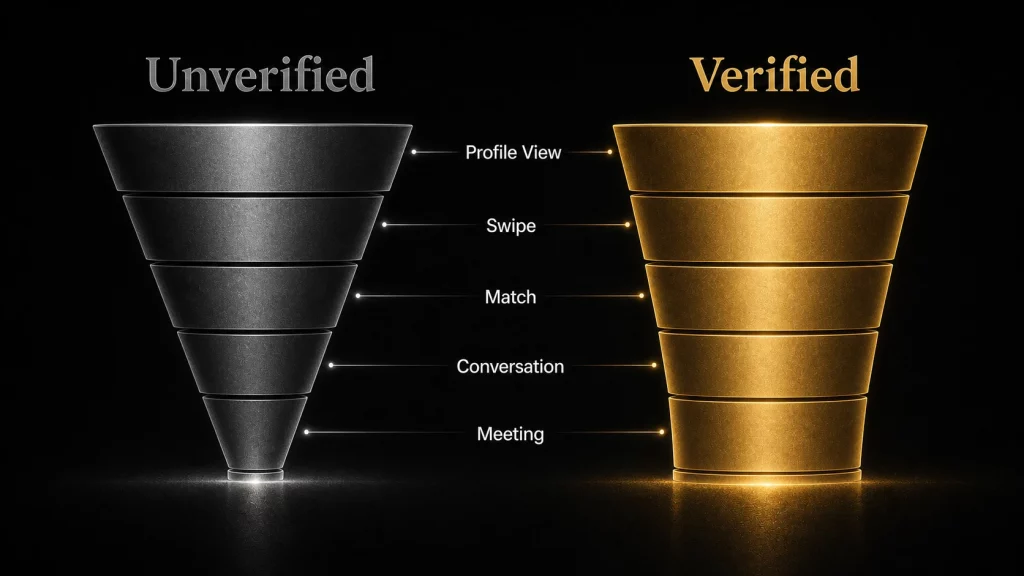 Stand out dating profile verified versus unverified funnel