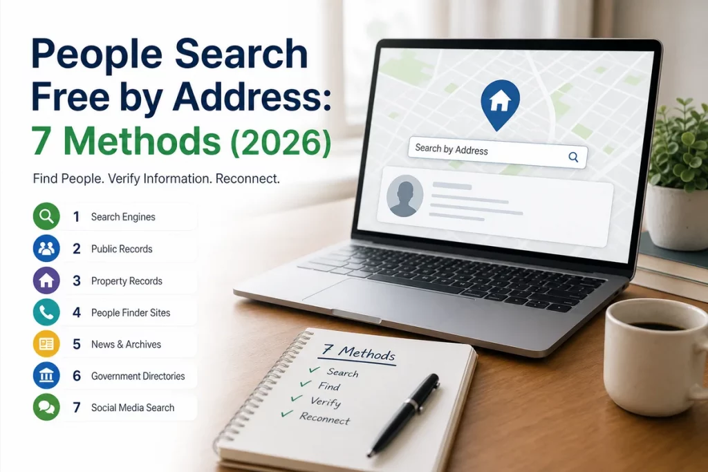People search free by address for dating safety — flowchart showing verify address exists then check ownership then sex offender registry then combine with identity verification