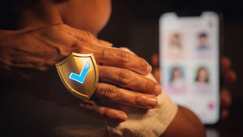 Editorial GuyID hero image showing a quiet trust decision before the date.