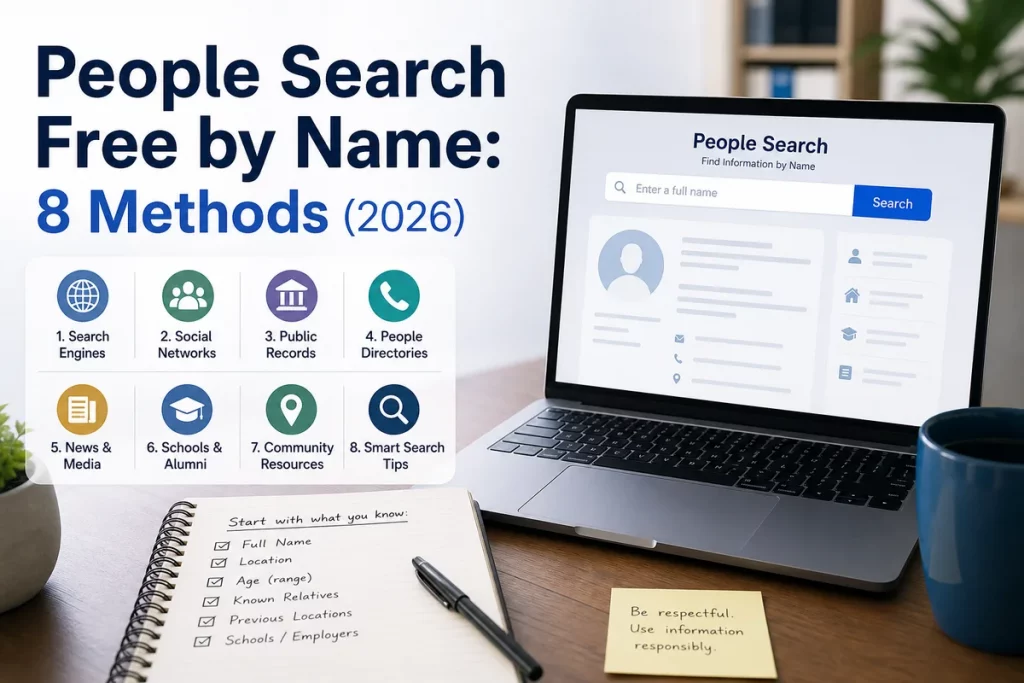 People Search Free by Name: 8 Methods (2026) featured image