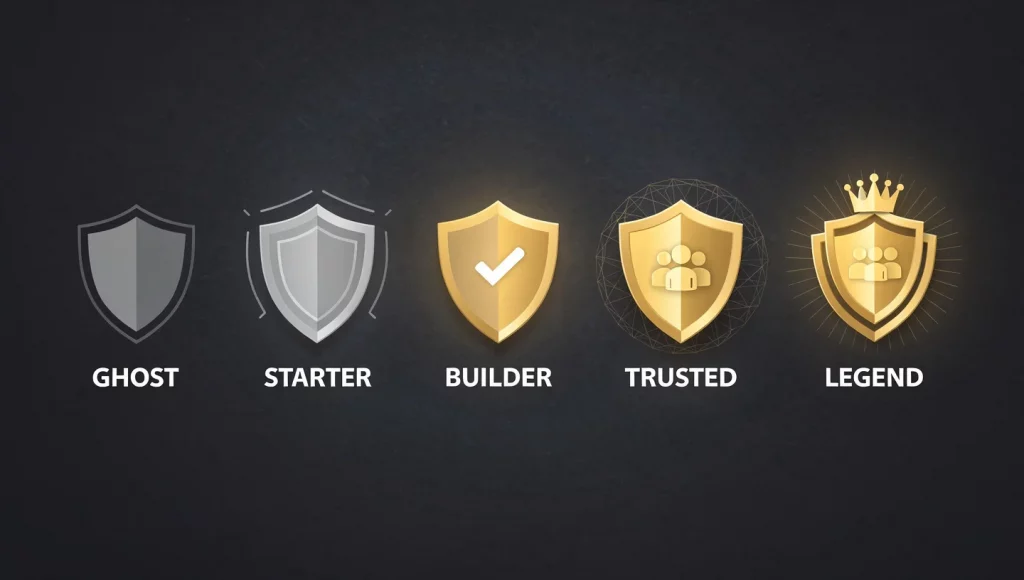 Illustration from How GuyID Trust Tiers Work: GHOST to LEGEND Explained (2026).