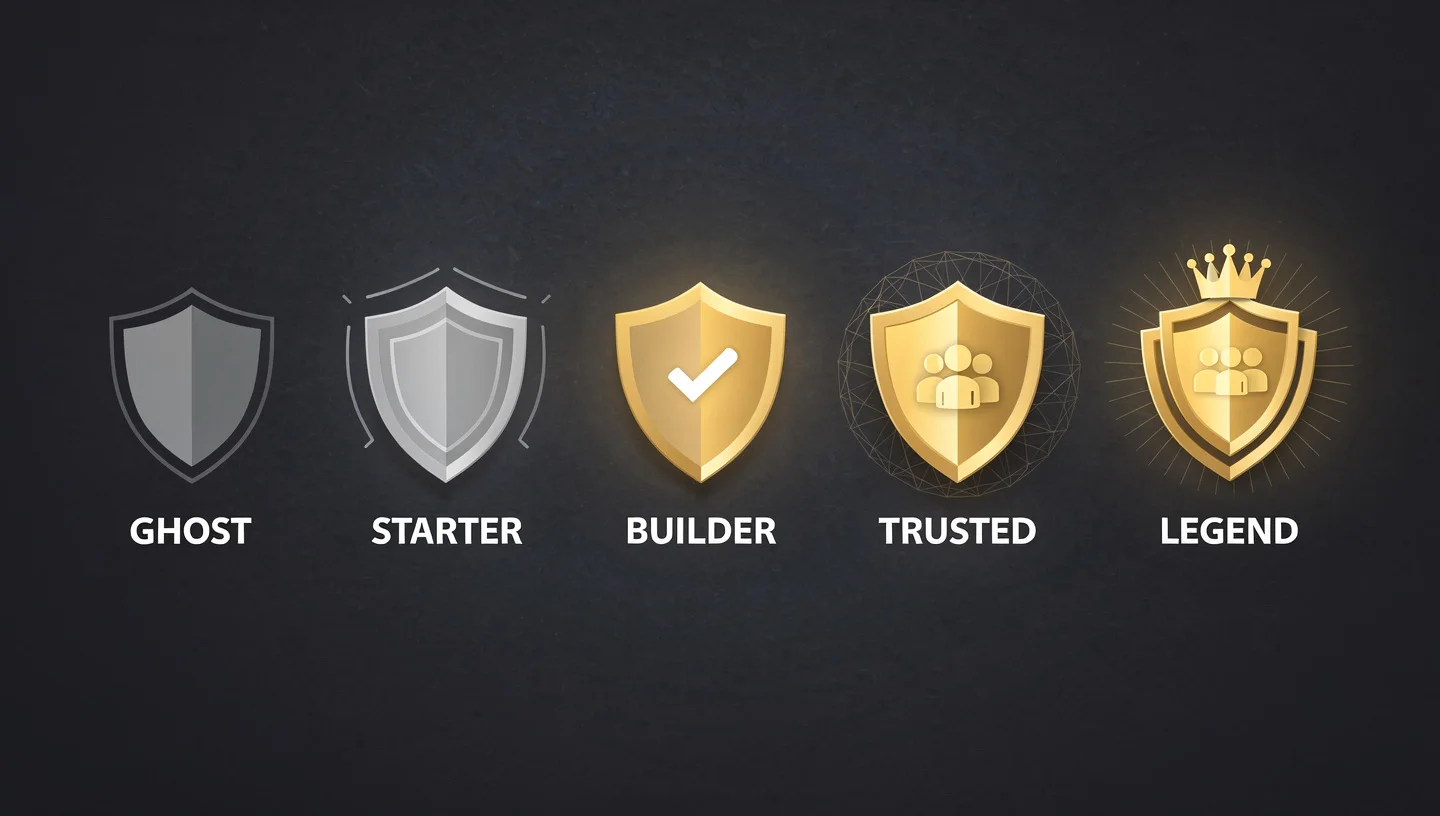Illustration from How GuyID Trust Tiers Work: GHOST to LEGEND Explained (2026).