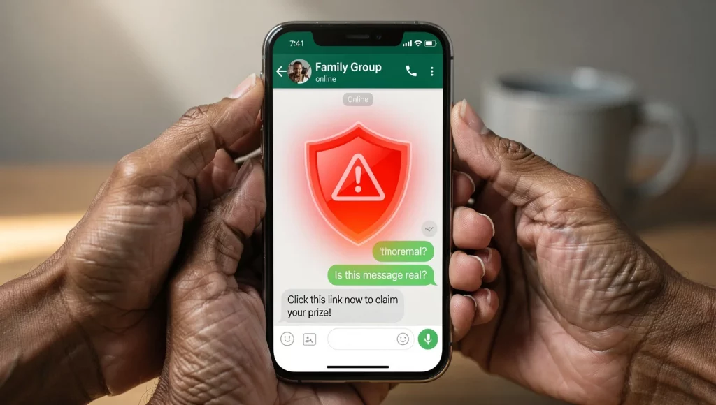 Illustration from Romance Scam Signs on WhatsApp: 25 Red Flags to Watch For (2026).