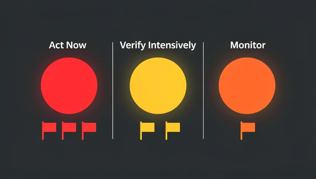 Illustration from Fake Profile Red Flags Checklist: 40+ Signals Rated by Severity (2026).